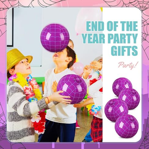 12 Pack Girl Spider Beach Ball 7.87 "Bulk for Summer Pool and Beach Game Gifts and Purple and Blue Spider Web Party Supplies and End of the Year Class Party Decorations in Saudi Arabia