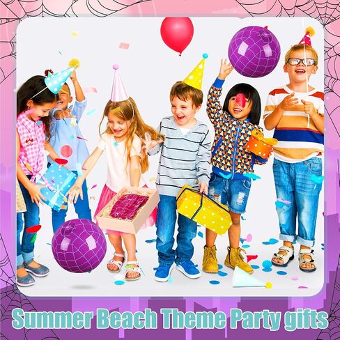 12 Pack Girl Spider Beach Ball 7.87 "Bulk for Summer Pool and Beach Game Gifts and Purple and Blue Spider Web Party Supplies and End of the Year Class Party Decorations in Saudi Arabia