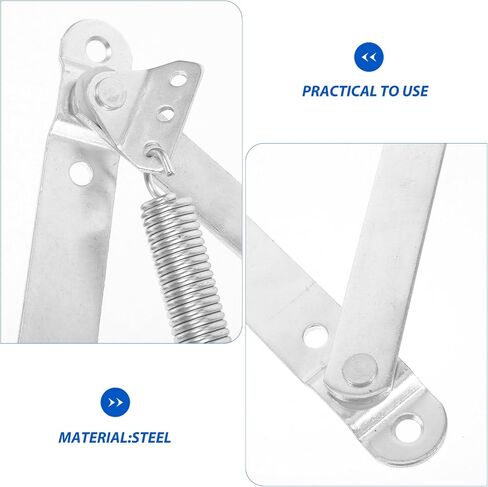 doitool 2pcs المعدنية الثلاثي المفصلات الزنبركية سرير قابلة للطي متين بديل لمفصلات الربيع لأريكة أريكة صالة سهلة التثبيت تعزيز الاستقرار لتخزين الأثاث in Saudi Arabia