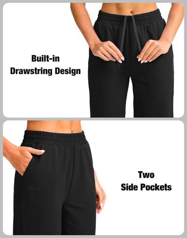Pudolla Women's Capris Yoga Pants 18 "/20" قطنية كابري سروال سروال عريض ساق الصيف غير الرسمي مع جيوب in Saudi Arabia