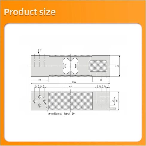 Load Cell Sensor HX711 AD Module Weight Sensor Electronic Scale Single Point Cell Sensor 100KG 200KG 350KG(Range 0-100KG) in Saudi Arabia