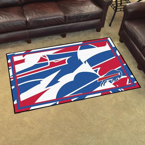 Fanmats 23214 Buffalo Bills 4ft. × 6 قدم. تصميم سجادة المنطقة الفخمة in Saudi Arabia