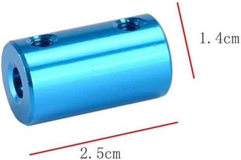 5pcs D14 L25 سبيكة الألومنيوم اقتران التجويف 5x5mm 5x8mm 8x8mm 6x8mm مقرنة رمح مرنة زرقاء للمحرك السائر (10x10mm) in Kuwait