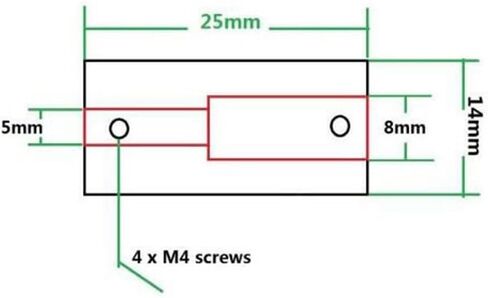 5pcs D14 L25 سبيكة الألومنيوم اقتران التجويف 5x5mm 5x8mm 8x8mm 6x8mm مقرنة رمح مرنة زرقاء للمحرك السائر (10x10mm) in Kuwait