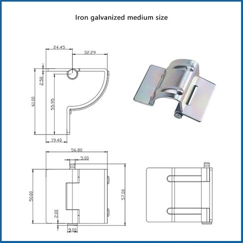 Heavy Duty Concealed Iron Welding Hinge 1Pcs(Iron (Small Size)) in Saudi Arabia