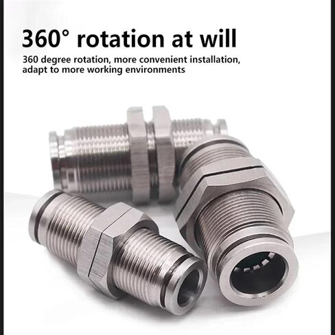 304 Stainless Steel Pneumatic Hose Coupling PM 4/6/8/10/12mm Air Tube Connector 1/8 1/4 3/8 1/2 BSPT Quick Release Pipe Fittings(PM-8) in Saudi Arabia