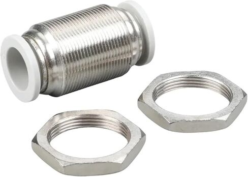 5/10/20pcs PM Pneumatic compressor Air Hose Quick Connector Kit Tube Pipe Straight Bulkhead Fitting Tubing Adapter 4 6 8 12 8mm(NUT,20pcs) in Saudi Arabia