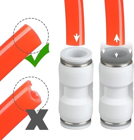 5/10/20pcs PM Pneumatic compressor Air Hose Quick Connector Kit Tube Pipe Straight Bulkhead Fitting Tubing Adapter 4 6 8 12 8mm(NUT,20pcs) in Saudi Arabia