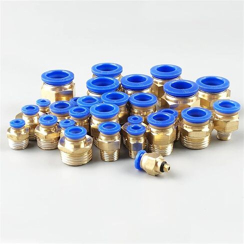 20/50pcs موصل الهواء الهوائي المناسب PC 4mm 6mm 8mm 10mm 12mm الخيط 1/8 "1/4" 3/8 "1/2" تجهيزات خرطوم موصلات سريعة (PC6-M5،50 PCS) in Saudi Arabia