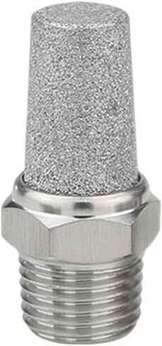 304 كاتم الصوت الفولاذ المقاوم للصدأ مع نهاية مسطحة ونهاية مدببة 1/8 "1/4" 3/8 "1/2" كاتم الصوت العادم هواء الهواء الهوائي (نوع المعبد ، 1 ") in Saudi Arabia