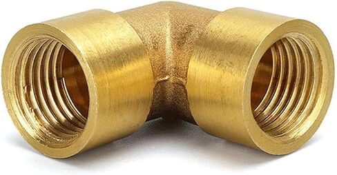 Brass Connector Male Thread Elbow Joint Copper BSPT Thread 1/8 1/4 3/8 1/2 Adapter Pipe Fittings for Water Air Oil Hose Fitting(Female to Female,1/4 inch) in Saudi Arabia