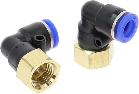 PLF" Hose OD 4-12mm - Internal Thread M5'' 1/8'' 1/4'' 3/8'' 1/2'' Pneumatic Female Elbow Connector Tube Air Push In Fitting(4mm OD Hose,M5) in Saudi Arabia