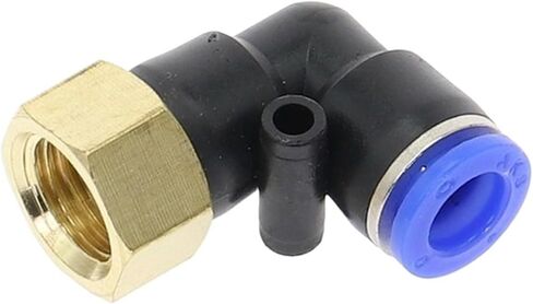PLF" Hose OD 4-12mm - Internal Thread M5'' 1/8'' 1/4'' 3/8'' 1/2'' Pneumatic Female Elbow Connector Tube Air Push In Fitting(4mm OD Hose,M5) in Saudi Arabia