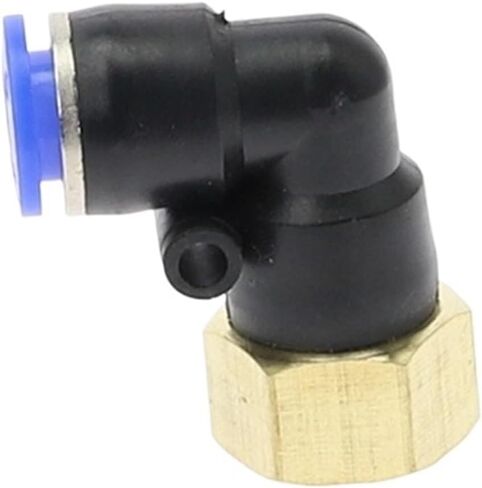 PLF" Hose OD 4-12mm - Internal Thread M5'' 1/8'' 1/4'' 3/8'' 1/2'' Pneumatic Female Elbow Connector Tube Air Push In Fitting(4mm OD Hose,M5) in Saudi Arabia