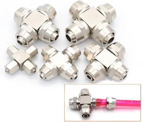 PV PE PM PZA الهوائية الهوائية الموصل السريع النحاس المطلي بالنحاس لأنبوب خرطوم OD 4MM 6 8 10 12 14 16MM اتصال مفصل سريع (PZA ، 10 مم) in Saudi Arabia