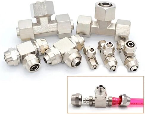 PV PE PM PZA الهوائية الهوائية الموصل السريع النحاس المطلي بالنحاس لأنبوب خرطوم OD 4MM 6 8 10 12 14 16MM اتصال مفصل سريع (PZA ، 10 مم) in Saudi Arabia