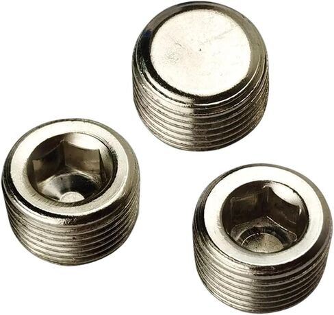 10PCS Iron And Copper M5 1/8" 1/4" 3/8" 1/2" 3/4" Male Thread Brass Pipe Hex Head End Cap Fitting Coupler Connector Adapter(Brass 03) in Saudi Arabia