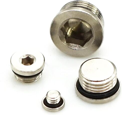 10PCS Iron And Copper M5 1/8" 1/4" 3/8" 1/2" 3/4" Male Thread Brass Pipe Hex Head End Cap Fitting Coupler Connector Adapter(Brass 03) in Saudi Arabia