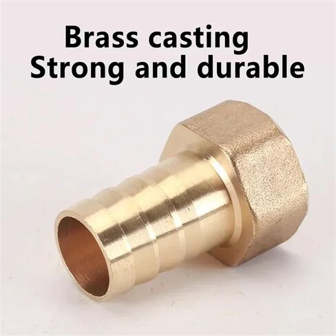 20Pcs PCF Series Brass Fittings with Female Thread 6mm/8mm/10mm/12mm Pneumatic Joint Pagoda Hose Barb Tail Gas Fittings(Barb 8mm-1I2) in Saudi Arabia