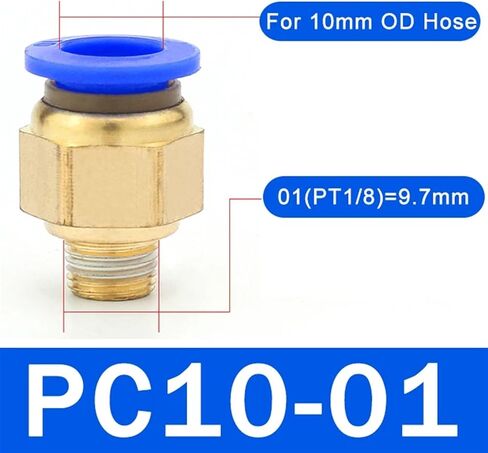 20/50pcs موصل الهواء الهوائي المناسب PC 4mm 6mm 8mm 10mm 12mm الخيط 1/8 "1/4" 3/8 "1/2" تجهيزات خرطوم موصلات سريعة (PC6-M5،50 PCS) in Saudi Arabia