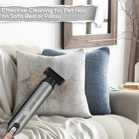 Handheld Vacuum Cordless Car Vacuum Cleaner with 18KPa Powerful Suction, Portable Chargeable Handy Vac with LED Front Light & Storage Dock, Dust Buster for Office Home, Pet Brush for Pet Hair, Gray in Saudi Arabia