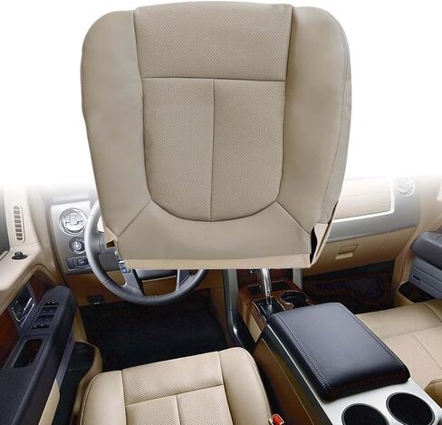 NLQR Front Driver Bottom Replacement Perforated Seat Cover Black Microfiber Leather Compatible with Ford F150 Lariat 2009-2014 in Saudi Arabia