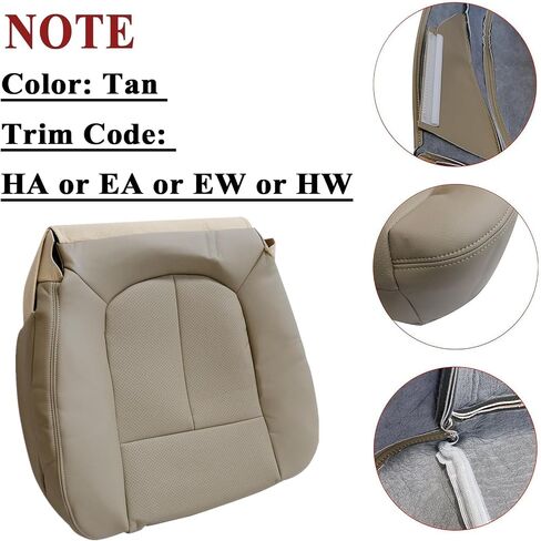 NLQR Front Driver Bottom Replacement Perforated Seat Cover Black Microfiber Leather Compatible with Ford F150 Lariat 2009-2014 in Saudi Arabia