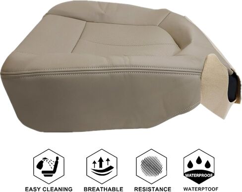 NLQR Front Driver Bottom Replacement Perforated Seat Cover Black Microfiber Leather Compatible with Ford F150 Lariat 2009-2014 in Saudi Arabia