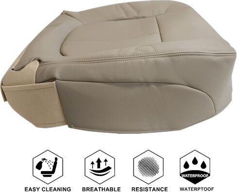 NLQR Front Driver Bottom Replacement Perforated Seat Cover Black Microfiber Leather Compatible with Ford F150 Lariat 2009-2014 in Saudi Arabia