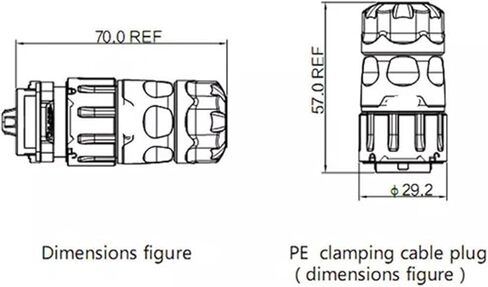 2 دبوس موصل الطاقة من الذكور والإناث مقبس ماء IP67 في الهواء الطلق in Kuwait