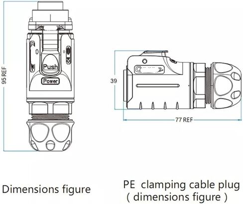 موصل صناعي دائري RJ45 ذكر مقاوم للماء في الهواء الطلق in Kuwait