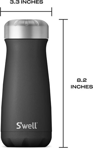 S'well Stainless Steel Traveler, 16oz, Pink Topaz, Triple Layered Vacuum Insulated Containers Keeps Drinks Cold for 24 Hours and Hot for 12, BPA Free, Easy Carrying On the Go in Kuwait