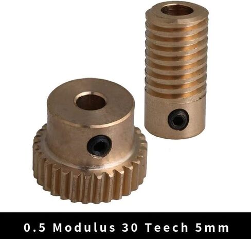 0.5 Modulus 1:30 Brass Worm Gear Wheel 5mm Hole Diameter Gear Shaft for Worm Gear Case in Saudi Arabia