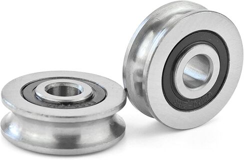 2pcs U-Type Grooved Bearing Concave Wheel Track Wire Rope Lifting Guide Wheel for 6mm/8mm Optical Axis 10 * 37 * 12mm(R-3mm) in Saudi Arabia