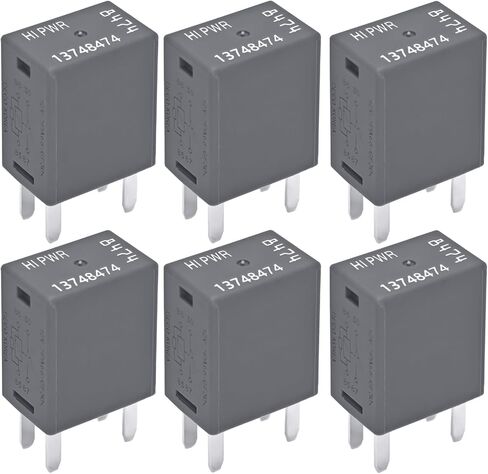 Automotive Relay 13748474 8774 (Pack of 6) - 12V 4-Pin SPDT Automotive Relay - Replace 68083380AA 12088567 in Saudi Arabia