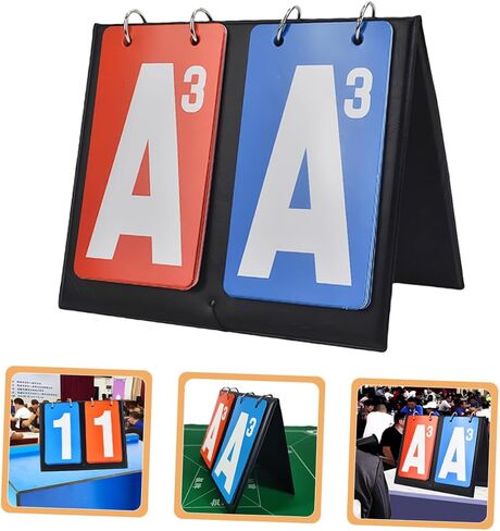 Milisten Dual-Color Score Counter Board Portable Flip Score for Sports Games للكرة الطائرة لكرة السلة وتنس الطاولة خفيفة الوزن سهلة الاستخدام للبطولات in Kuwait