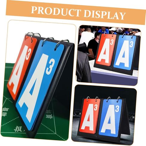 Milisten Dual-Color Score Counter Board Portable Flip Score for Sports Games للكرة الطائرة لكرة السلة وتنس الطاولة خفيفة الوزن سهلة الاستخدام للبطولات in Kuwait