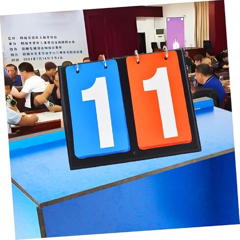 Milisten Dual-Color Score Counter Board Portable Flip Score for Sports Games للكرة الطائرة لكرة السلة وتنس الطاولة خفيفة الوزن سهلة الاستخدام للبطولات in Kuwait