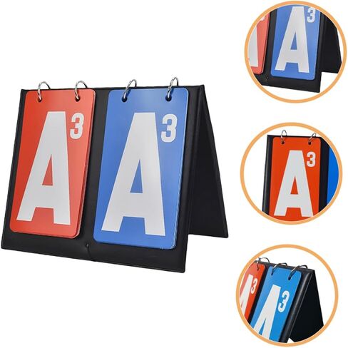 Milisten Dual-Color Score Counter Board Portable Flip Score for Sports Games للكرة الطائرة لكرة السلة وتنس الطاولة خفيفة الوزن سهلة الاستخدام للبطولات in Kuwait