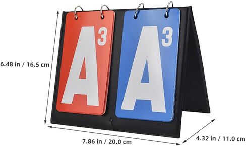 Milisten Dual-Color Score Counter Board Portable Flip Score for Sports Games للكرة الطائرة لكرة السلة وتنس الطاولة خفيفة الوزن سهلة الاستخدام للبطولات in Kuwait