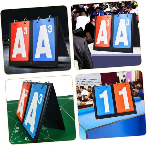 Milisten Dual-Color Score Counter Board Portable Flip Score for Sports Games للكرة الطائرة لكرة السلة وتنس الطاولة خفيفة الوزن سهلة الاستخدام للبطولات in Kuwait