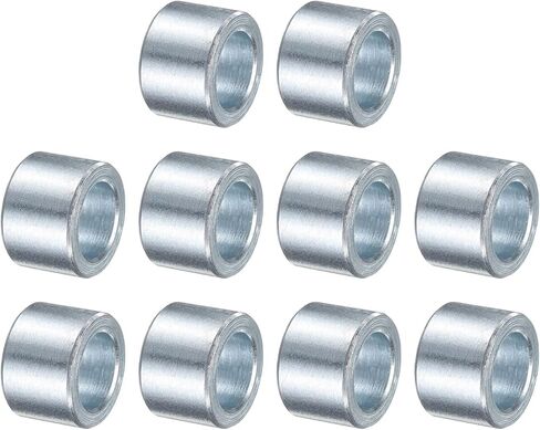 uxcell 10 Pcs Galvanized Steel Spacer 1/2" Bore x 3/4" OD x 1-1/2" Length, Unthreaded Standoff Bushing Plain Finish, Round Metal Spacer Fits M12 Screws Bolts in Saudi Arabia