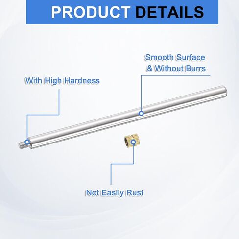 uxcell 8Pcs Sign Standoff Screws, M3 x 6mm x 105mm Metal Wall Standoff Mounts Hardware Advertising Glass Standoff Nail Acrylic Nail for Hanging Acrylic Picture Frame Panel Sign in Saudi Arabia