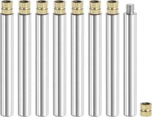 uxcell 8Pcs Sign Standoff Screws, M3 x 6mm x 105mm Metal Wall Standoff Mounts Hardware Advertising Glass Standoff Nail Acrylic Nail for Hanging Acrylic Picture Frame Panel Sign in Saudi Arabia