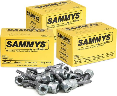 Everflow Sammys 8025957-50 DST 100 1/4 بوصة مرساة قضيب خيوط رأسية مصممة ، فولاذ مع الكهربائية الزنك ، مقاومة التآكل ، 1/4-14 × 1 بوصة طول المسمار (حزمة 50) ، 50 قطعة in Saudi Arabia