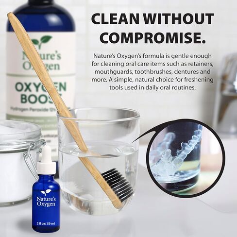 Nature’s Oxygen Food Grade Hydrogen Peroxide 12% Solution, 16 fl oz Pint Bottle with 2 fl oz Dropper, Only H₂O₂ & Water, Highly Concentrated, Made in USA in Saudi Arabia