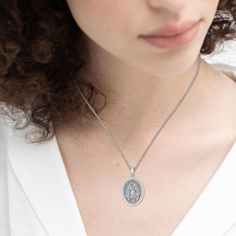 قلادة جودس ثلاثية القمر للنساء ، 925 جنيه إسترليني الفضة ويكان المجوهرات Hecate قلادة والتعويذة قلادة للنساء in Kuwait