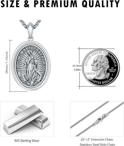 قلادة جودس ثلاثية القمر للنساء ، 925 جنيه إسترليني الفضة ويكان المجوهرات Hecate قلادة والتعويذة قلادة للنساء in Kuwait