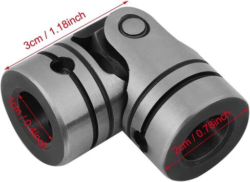 16mm20mm Shaft Joint, Universal Steering Coupling Motor Connector with Alloy Steel for Textile Machine, Rolling Mill, Dentist (20mm) in Saudi Arabia