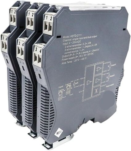 1PCS عزل جهاز الإرسال 1 في 2 OUT 0-20MA إخراج الإدخال التناظرية الإمدادات الجلفانية العرض 4-20MA عزل 18-32VDC (2 في 2 OUT) in Kuwait